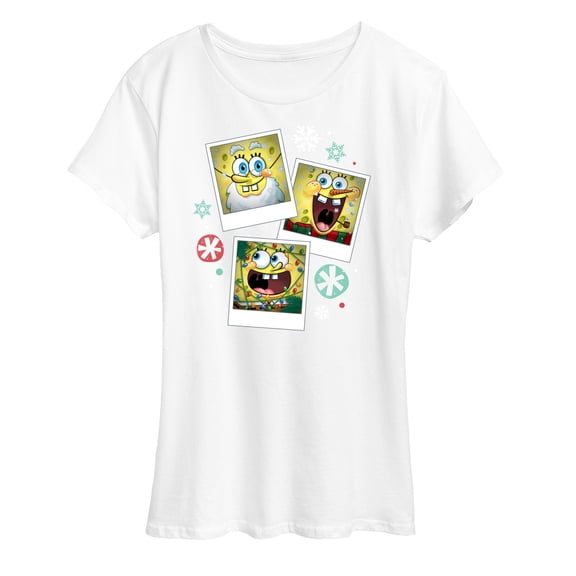 SpongeBob SquarePants - Christmas Photo Collage - Women's Lightweight French Terry Pullover
