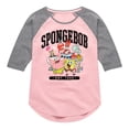 thumbnail image 1 of SpongeBob SquarePants - Collegiate - Toddler & Youth Girls Raglan Graphic T-Shirt, 1 of 4