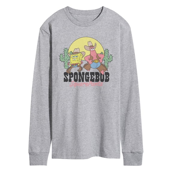 SpongeBob SquarePants - Cowboy - Men's Long Sleeve Graphic T-Shirt