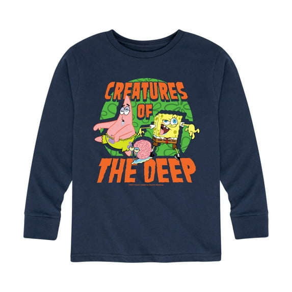 SpongeBob SquarePants - Creatures Of The Deep - Toddler And Youth Long Sleeve Graphic T-Shirt