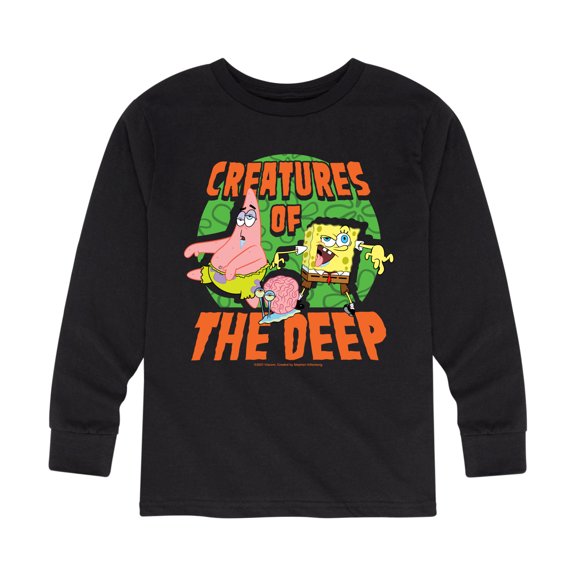 SpongeBob SquarePants - Creatures Of The Deep - Toddler And Youth Long Sleeve Graphic T-Shirt