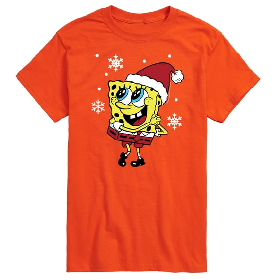 SpongeBob SquarePants - Cute Santa Spongebob Christmas - Men's Short Sleeve Graphic T-Shirt