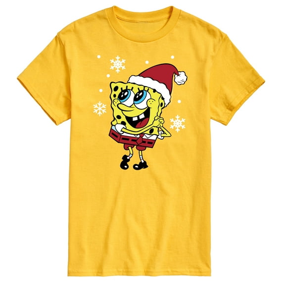 SpongeBob SquarePants - Cute Santa Spongebob Christmas - Men's Short Sleeve Graphic T-Shirt