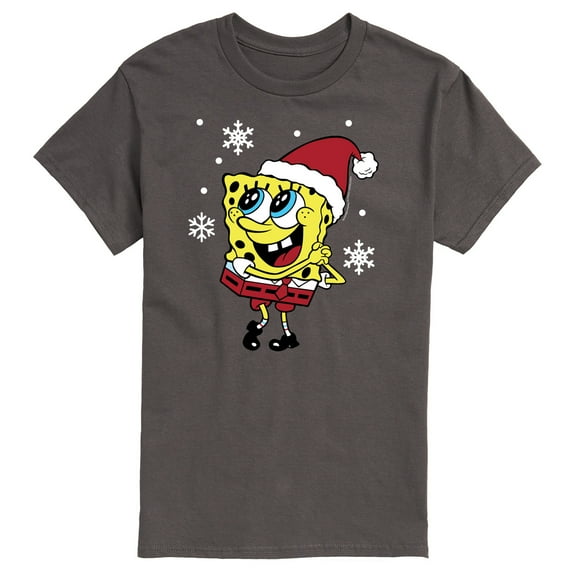 SpongeBob SquarePants - Cute Santa Spongebob Christmas - Men's Short Sleeve Graphic T-Shirt
