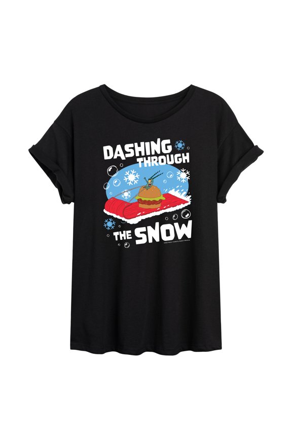 - Dashing Through The Snow - Juniors Ideal Flowy Muscle T-Shirt