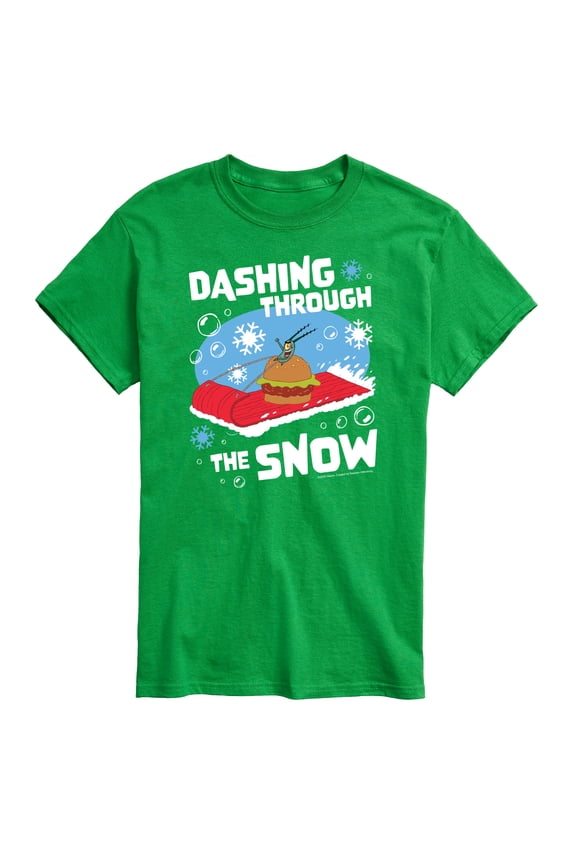 - Dashing Through The Snow Plankton Christmas - Men's Short Sleeve Graphic T-Shirt