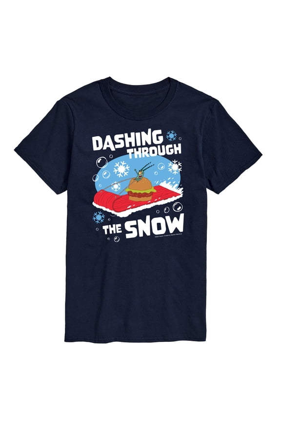 - Dashing Through The Snow Plankton Christmas - Men's Short Sleeve Graphic T-Shirt