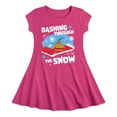 thumbnail image 1 of SpongeBob SquarePants - Dashing Through The Snow - Toddler And Youth Girls Fit And Flare Dress, 1 of 1