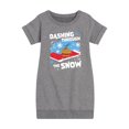 thumbnail image 1 of SpongeBob SquarePants - Dashing Through The Snow - Toddler And Youth Girls Fleece Dress, 1 of 6