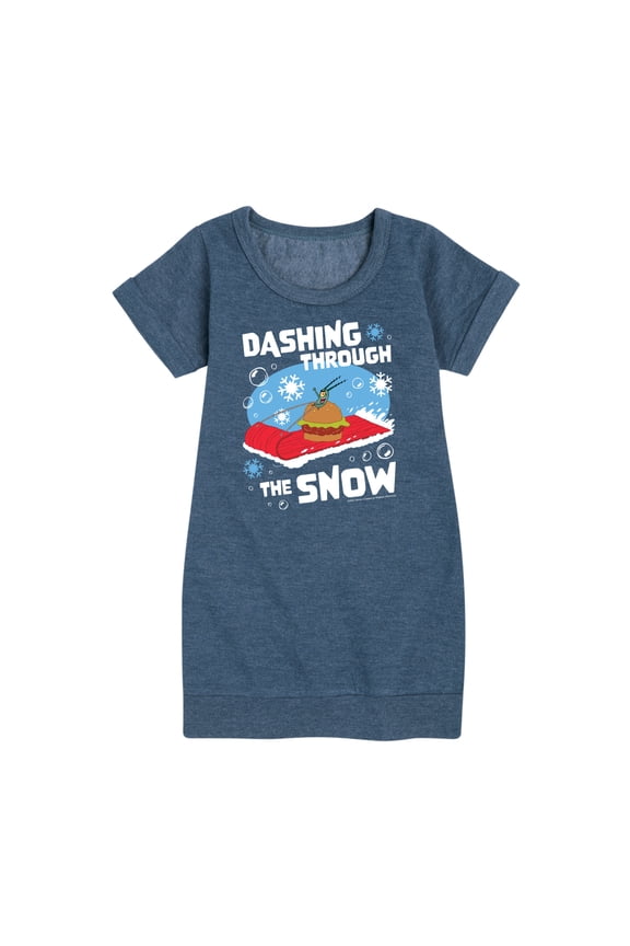 - Dashing Through The Snow - Toddler And Youth Girls Fleece Dress