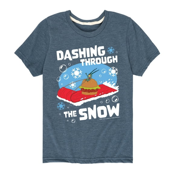 SpongeBob SquarePants - Dashing Through The Snow - Toddler And Youth Short Sleeve Graphic T-Shirt