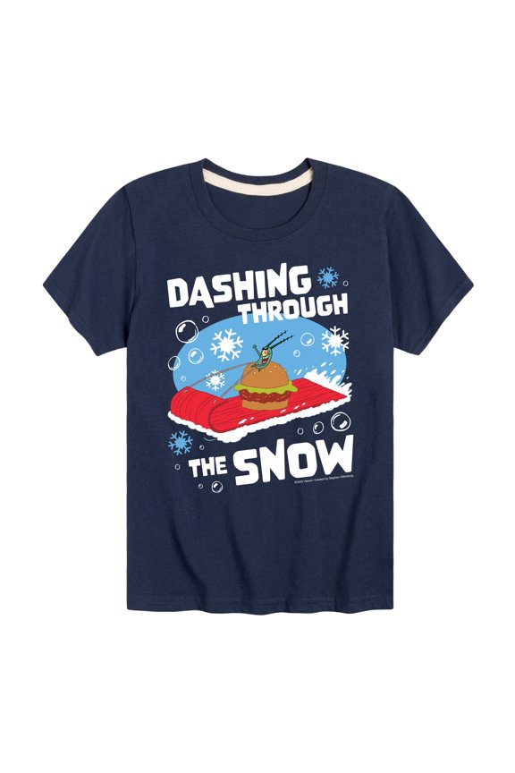 - Dashing Through The Snow - Toddler And Youth Short Sleeve Graphic T-Shirt