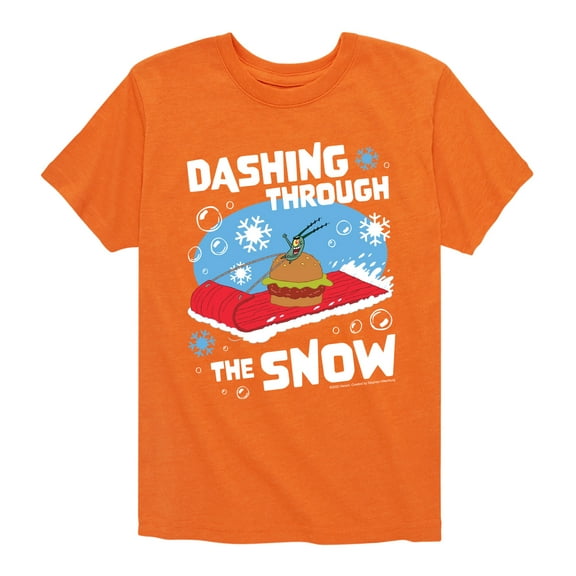 SpongeBob SquarePants - Dashing Through The Snow - Toddler And Youth Short Sleeve Graphic T-Shirt