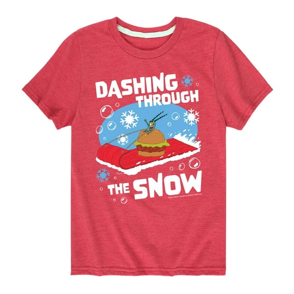 SpongeBob SquarePants - Dashing Through The Snow - Toddler And Youth Short Sleeve Graphic T-Shirt