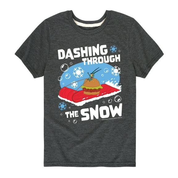 SpongeBob SquarePants - Dashing Through The Snow - Toddler And Youth Short Sleeve Graphic T-Shirt
