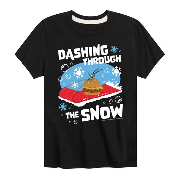 SpongeBob SquarePants - Dashing Through The Snow - Toddler And Youth Short Sleeve Graphic T-Shirt