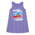 thumbnail image 1 of SpongeBob SquarePants - Dashing Through The Snow - Toddler and Youth Girls A-line Dress, 1 of 5