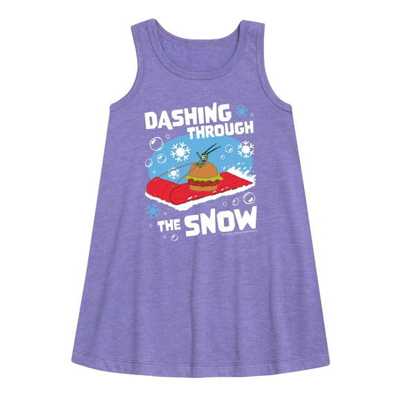 SpongeBob SquarePants - Dashing Through The Snow - Toddler and Youth Girls A-line Dress