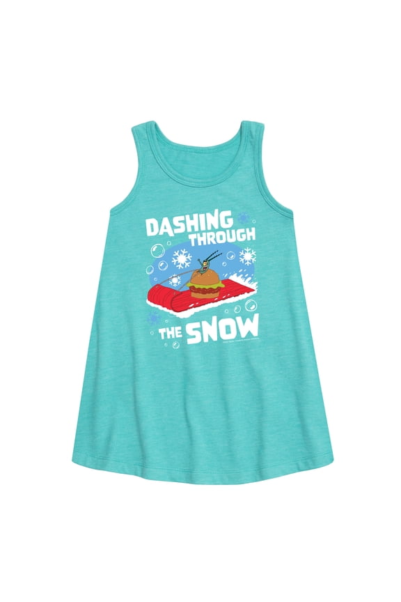 - Dashing Through The Snow - Toddler and Youth Girls A-line Dress