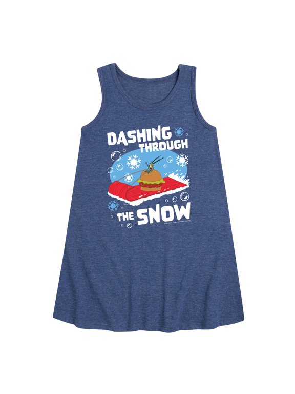 - Dashing Through The Snow - Toddler and Youth Girls A-line Dress