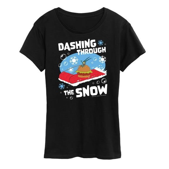 SpongeBob SquarePants - Dashing Through The Snow - Women's Lightweight French Terry Pullover