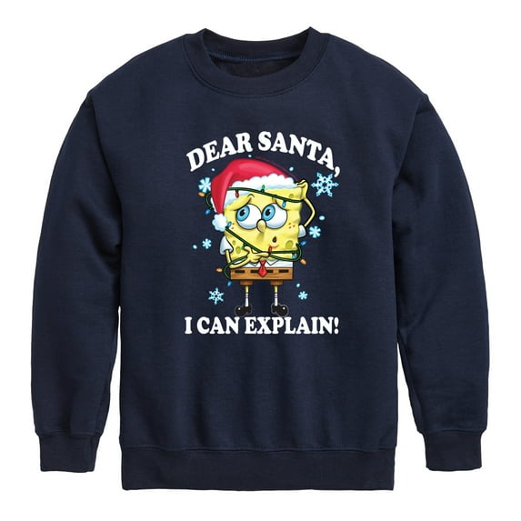 SpongeBob SquarePants - Dear Santa - Toddler And Youth Crewneck Fleece Sweatshirt