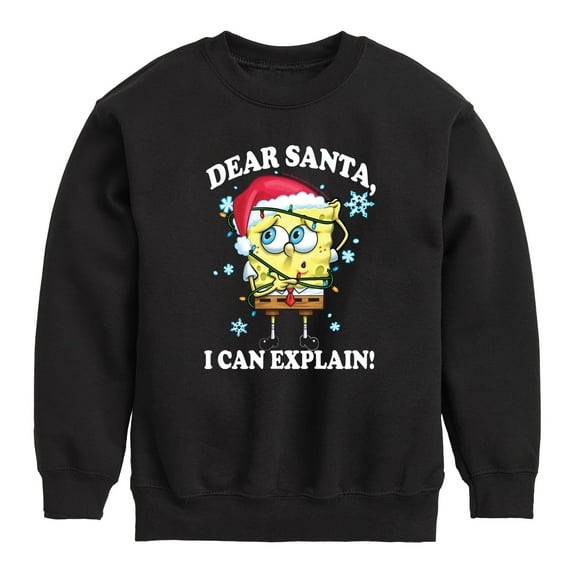 SpongeBob SquarePants - Dear Santa - Toddler And Youth Crewneck Fleece Sweatshirt