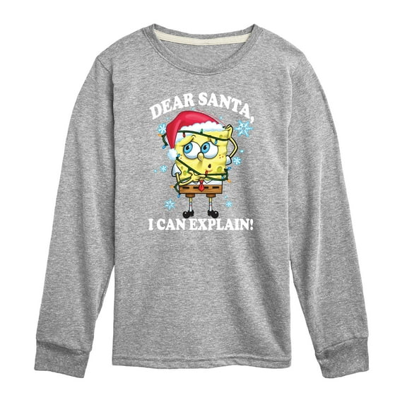 SpongeBob SquarePants - Dear Santa - Toddler And Youth Long Sleeve Graphic T-Shirt