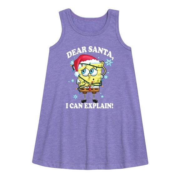 SpongeBob SquarePants - Dear Santa - Toddler and Youth Girls A-line Dress