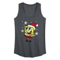 thumbnail image 1 of SpongeBob SquarePants - Cute Hat & Snowflakes Graphic Racerback Tank, 1 of 5