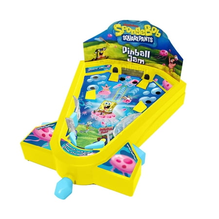 SpongeBob SquarePants Desktop Pinball Machine - Fun Arcade Game for Kids & Adults Ages 6+, Compact Tabletop Toy by Well Played