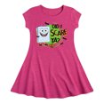 thumbnail image 1 of SpongeBob SquarePants - Did I Scare Ya - Girls Fit And Flare Cap Sleeve Dress, 1 of 1