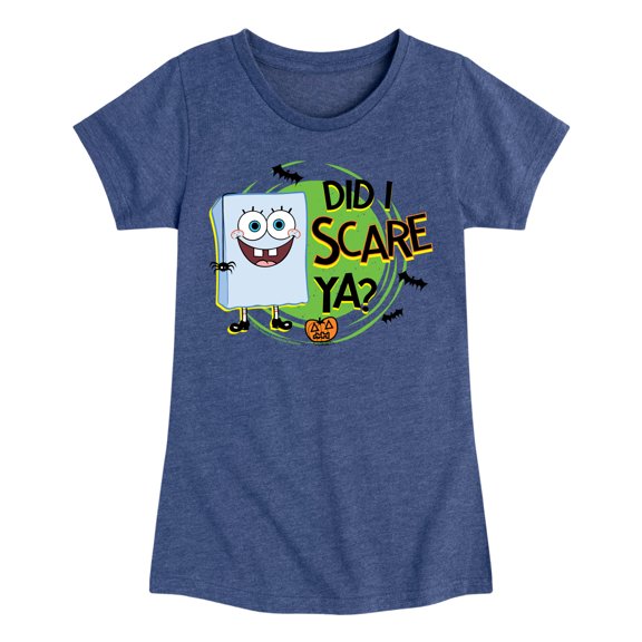 SpongeBob SquarePants - Did I Scare Ya - Girls Fitted Short Sleeve Tee