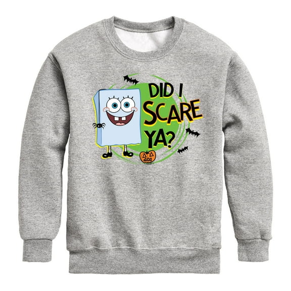 SpongeBob SquarePants - Did I Scare Ya - Toddler & Youth Crewneck Fleece Sweatshirt