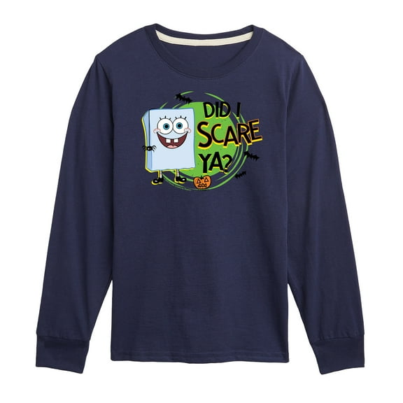 SpongeBob SquarePants - Did I Scare Ya - Toddler & Youth Long Sleeve Graphic T-Shirt