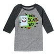 thumbnail image 1 of SpongeBob SquarePants - Did I Scare Ya - Toddler & Youth Raglan Graphic T-Shirt, 1 of 5
