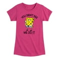 thumbnail image 1 of SpongeBob SquarePants - Didn't See - Girls Short Sleeve T-Shirt, 1 of 5