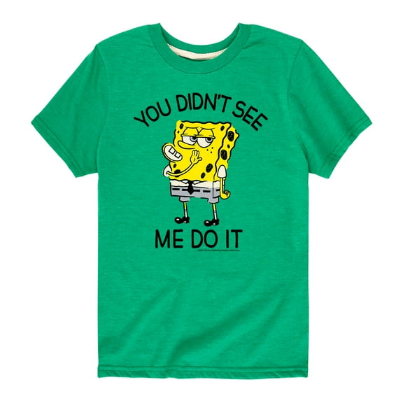 SpongeBob SquarePants - Didn't See - Toddler And Youth Short Sleeve Graphic T-Shirt