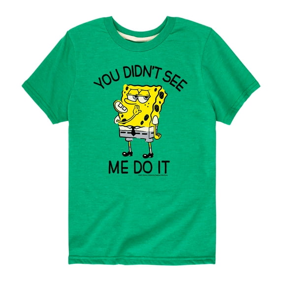 SpongeBob SquarePants - Didn't See - Toddler And Youth Short Sleeve Graphic T-Shirt