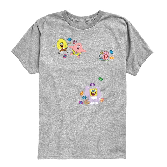 SpongeBob SquarePants - Easter Patches - Youth Boys Short Sleeve Graphic T-Shirt