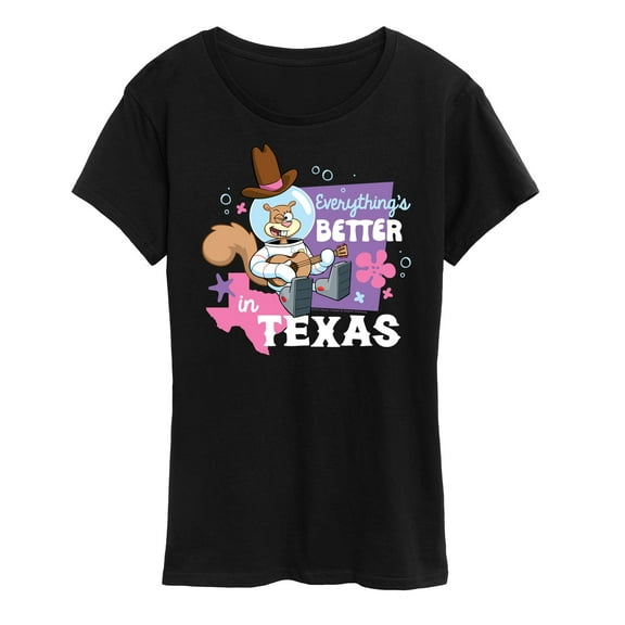 SpongeBob SquarePants - Everythings Better In Texas - Women's Short Sleeve Graphic T-Shirt
