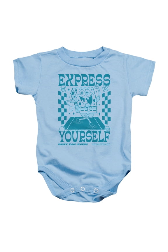 Express Yourself Poster Unisex Infant Snap Suit for Baby, Light Blue, Small