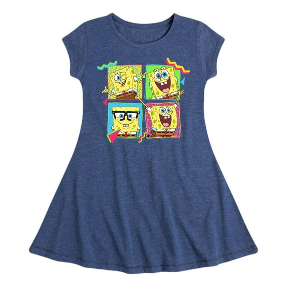 SpongeBob SquarePants - Expressions - Toddler And Youth Girls Fit And Flare Dress