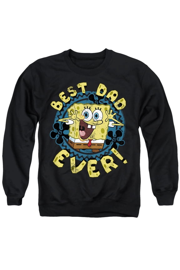 Father's Day Best Dad Ever Unisex Adult Crewneck Sweatshirt, Black, X-Large