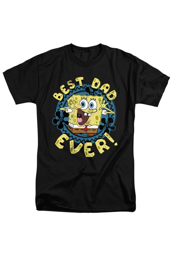 Father's Day Best Dad Ever Unisex Adult Tall T Shirt (X-Large) Black
