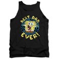 thumbnail image 1 of SpongeBob SquarePants Father's Day Best Dad Ever Unisex Adult Tank Top, Black, X-Large, 1 of 4