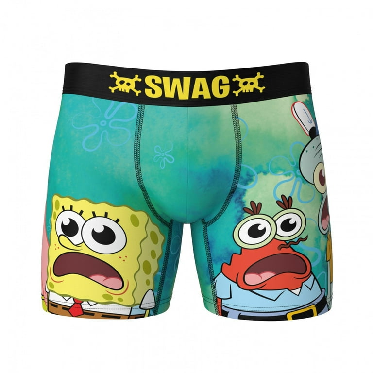 SpongeBob SquarePants Fear Faces Swag Boxer Briefs-XXLarge (44-46) 