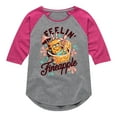 thumbnail image 1 of SpongeBob SquarePants - Feelin Fineapple - Toddler & Youth Girls Raglan Graphic T-Shirt, 1 of 5