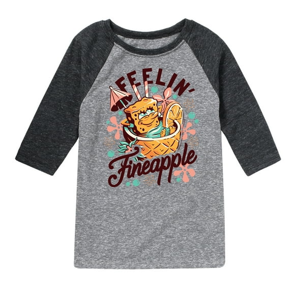 SpongeBob SquarePants - Feelin Fineapple - Toddler & Youth Raglan Graphic T-Shirt