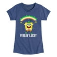 thumbnail image 1 of SpongeBob SquarePants - Feelin' Lucky - Toddler And Youth Girls Short Sleeve T-Shirt, 1 of 5